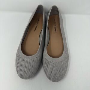Lucky Brand Grey Knit Flat Slip On Shoe Women’s Size 9.5M